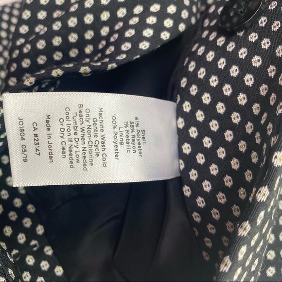 RSVP by Talbots Women's Sateen Metallic Ankle Pants Black Size 10 Polka Dot - Picture 8 of 10